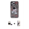 MARSİLYAN™- iPhone 14 Pro Max Kılıf Zirve Form Özel Seri - Siyah Bilvis 3D Mat Cam Ekran Koruyucu + Gold Bilvis Titan Kamera Lens
