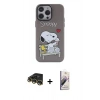 MARSİLYAN™- iPhone 14 Pro Max Kılıf Zirve Form Özel Seri - Siyah Bilvis 3D Mat Cam Ekran Koruyucu + Gold Raze Metal Kamera Lens