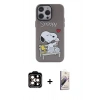 MARSİLYAN™- iPhone 14 Pro Max Kılıf Zirve Form Özel Seri - Siyah Bilvis 3D Mat Cam Ekran Koruyucu + PVD Metal Kamera Lens - TU