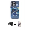 MARSİLYAN™- iPhone 14 Pro Max Kılıf Zirve Form Özel Seri - Siyah Bilvis 3D Mat Cam Ekran Koruyucu + Raze Metal Kamera Lens - GS
