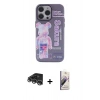MARSİLYAN™- iPhone 14 Pro Max Kılıf Zirve Form Özel Seri - Siyah Bilvis 3D Mat Cam Ekran Koruyucu + Raze Metal Kamera Lens - GS