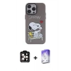 MARSİLYAN™- iPhone 14 Pro Max Kılıf Zirve Form Özel Seri - Siyah Bilvis 5in1 3D Magic Cam Ekran Koruyucu + Turuncu PVD Metal Kamera Lens