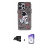 MARSİLYAN™- iPhone 14 Pro Max Kılıf Zirve Form Özel Seri - Siyah Bilvis 5in1 3D Magic Cam Ekran Koruyucu + Raze Metal Kamera Lens - GS