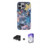 MARSİLYAN™- iPhone 14 Pro Max Kılıf Zirve Form Özel Seri - Siyah Bilvis 5in1 3D Magic Cam Ekran Koruyucu + Raze Metal Kamera Lens - GS