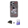 MARSİLYAN™- iPhone 14 Pro Max Kılıf Zirve Form Özel Seri - Siyah Bilvis 5in1 5D Magic Hayalet Cam Ekran Koruyucu + Gold Raze Metal Kamera Lens