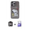 MARSİLYAN™- iPhone 14 Pro Max Kılıf Zirve Form Özel Seri - Siyah Bilvis 5in1 5D Magic Hayalet Cam Ekran Koruyucu + PVD Metal Kamera Lens - TU