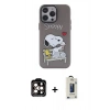 MARSİLYAN™- iPhone 14 Pro Max Kılıf Zirve Form Özel Seri - Siyah Bilvis Hayalet Cam Ekran Koruyucu + Turuncu PVD Metal Kamera Lens