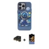 MARSİLYAN™- iPhone 14 Pro Max Kılıf Zirve Form Özel Seri - Siyah Buffer Hayalet Cam Ekran Koruyucu + Gold Raze Metal Kamera Lens