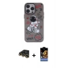 MARSİLYAN™- iPhone 14 Pro Max Kılıf Zirve Form Özel Seri - Siyah Buffer Hayalet Cam Ekran Koruyucu + Gold Raze Metal Kamera Lens
