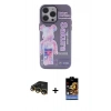 MARSİLYAN™- iPhone 14 Pro Max Kılıf Zirve Form Özel Seri - Siyah Buffer Hayalet Cam Ekran Koruyucu + Gold Raze Metal Kamera Lens