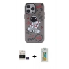 MARSİLYAN™- iPhone 14 Pro Max Kılıf Zirve Form Özel Seri - Siyah Polymer Nano Ekran Koruyucu + Bilvis Titan Kamera Lens - GS