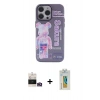 MARSİLYAN™- iPhone 14 Pro Max Kılıf Zirve Form Özel Seri - Siyah Polymer Nano Ekran Koruyucu + Bilvis Titan Kamera Lens - GD