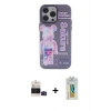 MARSİLYAN™- iPhone 14 Pro Max Kılıf Zirve Form Özel Seri - Siyah Polymer Nano Ekran Koruyucu + Bilvis Titan Kamera Lens - SH
