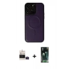 MARSİLYAN™- iPhone 14 Pro Max Kılıf Zirve Işık Serisi - Şeffaf 360 Full Body Arka Koruyucu + Bilvis Titan Kamera Lens - SH