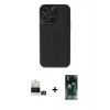 MARSİLYAN™- iPhone 14 Pro Max Kılıf Zirve Işık Serisi - Şeffaf 360 Full Body Arka Koruyucu + Bilvis Titan Kamera Lens - GD