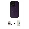 MARSİLYAN™- iPhone 14 Pro Max Kılıf Zirve Işık Serisi - Şeffaf Pasifik Cam Ekran Koruyucu + Bilvis Titan Kamera Lens - SH