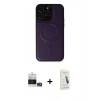MARSİLYAN™- iPhone 14 Pro Max Kılıf Zirve Işık Serisi - Şeffaf Pasifik Cam Ekran Koruyucu + Bilvis Titan Kamera Lens - GS