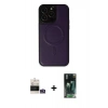MARSİLYAN™- iPhone 14 Pro Max Kılıf Zirve Işık Serisi - Siyah 360 Mat Full Body Arka Koruyucu + Bilvis Titan Kamera Lens - GS