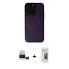 MARSİLYAN™- iPhone 14 Pro Max Kılıf Zirve Işık Serisi - Siyah 6D Mat Seramik Hayalet Nano Ekran Koruyucu + Bilvis Titan Kamera Lens - SH