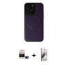 MARSİLYAN™- iPhone 14 Pro Max Kılıf Zirve Işık Serisi - Siyah Bilvis 3D Mat Cam Ekran Koruyucu + Bilvis Titan Kamera Lens - DNMR