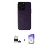 MARSİLYAN™- iPhone 14 Pro Max Kılıf Zirve Işık Serisi - Siyah Bilvis 5in1 3D Magic Cam Ekran Koruyucu + Bilvis Titan Kamera Lens - GS