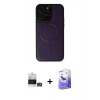 MARSİLYAN™- iPhone 14 Pro Max Kılıf Zirve Işık Serisi - Siyah Bilvis 5in1 5D Magic Hayalet Cam Ekran Koruyucu + Bilvis Titan Kamera Lens - GS