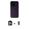 MARSİLYAN™- iPhone 14 Pro Max Kılıf Zirve Işık Serisi - Siyah Joko Magic 5D Hayalet Cam + PVD Metal Kamera Lens - TU