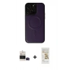 MARSİLYAN™- iPhone 14 Pro Max Kılıf Zirve Işık Serisi - Siyah Mat Seramik Nano Ekran Koruyucu + Bilvis Titan Kamera Lens - SH