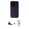 MARSİLYAN™- iPhone 14 Pro Max Kılıf Zirve Işık Serisi - Siyah Mat Seramik Nano Ekran Koruyucu + Bilvis Titan Kamera Lens - DNMR