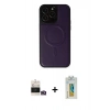 MARSİLYAN™- iPhone 14 Pro Max Kılıf Zirve Işık Serisi - Siyah Polymer Nano Ekran Koruyucu + Bilvis Titan Kamera Lens - GD