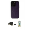 MARSİLYAN™- iPhone 14 Pro Max Kılıf Zirve Işık Serisi - Siyah Polymer Nano Ekran Koruyucu + Raze Metal Kamera Lens - GD