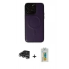 MARSİLYAN™- iPhone 14 Pro Max Kılıf Zirve Işık Serisi - Siyah Polymer Nano Ekran Koruyucu + Raze Metal Kamera Lens - GS