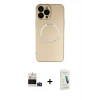 MARSİLYAN™- iPhone 14 Pro Max Kılıf Zirve Klasik Prime - Şeffaf Pasifik Cam Ekran Koruyucu + Bilvis Titan Kamera Lens - DNMR