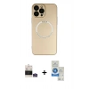 MARSİLYAN™- iPhone 14 Pro Max Kılıf Zirve Klasik Prime - Şeffaf Royal Nano Ekran Koruyucu + Bilvis Titan Kamera Lens - GS