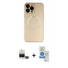 MARSİLYAN™- iPhone 14 Pro Max Kılıf Zirve Klasik Prime - Şeffaf Royal Nano Ekran Koruyucu + Bilvis Titan Kamera Lens - GD