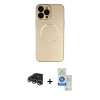 MARSİLYAN™- iPhone 14 Pro Max Kılıf Zirve Klasik Prime - Şeffaf Royal Nano Ekran Koruyucu + Raze Metal Kamera Lens - GS