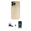 MARSİLYAN™- iPhone 14 Pro Max Kılıf Zirve Klasik Prime - Siyah 360 Mat Full Body Arka Koruyucu + Derin Mor Bilvis Titan Kamera Lens