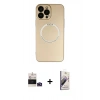 MARSİLYAN™- iPhone 14 Pro Max Kılıf Zirve Klasik Prime - Siyah Bilvis 3D Mat Cam Ekran Koruyucu + Bilvis Titan Kamera Lens - DNMR