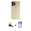 MARSİLYAN™- iPhone 14 Pro Max Kılıf Zirve Klasik Prime - Siyah Bilvis 5in1 3D Magic Cam Ekran Koruyucu + Bilvis Titan Kamera Lens - DNMR