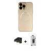MARSİLYAN™- iPhone 14 Pro Max Kılıf Zirve Klasik Prime - Siyah Bilvis Hayalet Cam Ekran Koruyucu + Raze Metal Kamera Lens - GD
