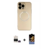 MARSİLYAN™- iPhone 14 Pro Max Kılıf Zirve Klasik Prime - Siyah Buffer Hayalet Cam Ekran Koruyucu + Bilvis Titan Kamera Lens - GD