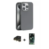 MARSİLYAN™- iPhone 14 Pro Max Kılıf Zirve Modern Prime - Şeffaf 360 Full Body Arka Koruyucu + Raze Metal Kamera Lens - GD