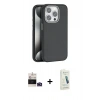 MARSİLYAN™- iPhone 14 Pro Max Kılıf Zirve Modern Prime - Şeffaf Pasifik Cam Ekran Koruyucu + Bilvis Titan Kamera Lens - DNMR