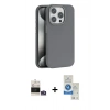 MARSİLYAN™- iPhone 14 Pro Max Kılıf Zirve Modern Prime - Şeffaf Royal Nano Ekran Koruyucu + Bilvis Titan Kamera Lens - GS