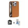 MARSİLYAN™- iPhone 14 Pro Max Kılıf Zirve Modern Prime - Şeffaf Royal Nano Ekran Koruyucu + PVD Metal Kamera Lens - TU
