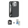 MARSİLYAN™- iPhone 14 Pro Max Kılıf Zirve Modern Prime - Şeffaf Royal Nano Ekran Koruyucu + PVD Metal Kamera Lens - TU