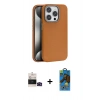 MARSİLYAN™- iPhone 14 Pro Max Kılıf Zirve Modern Prime - Siyah 18D Cam Ekran Koruyucu + Bilvis Titan Kamera Lens - SH