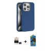 MARSİLYAN™- iPhone 14 Pro Max Kılıf Zirve Modern Prime - Siyah 18D Cam Ekran Koruyucu + Bilvis Titan Kamera Lens - DNMR