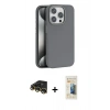 MARSİLYAN™- iPhone 14 Pro Max Kılıf Zirve Modern Prime - Siyah 6D Mat Seramik Hayalet Nano Ekran Koruyucu + Raze Metal Kamera Lens - GD