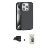 MARSİLYAN™- iPhone 14 Pro Max Kılıf Zirve Modern Prime - Siyah 6D Mat Seramik Hayalet Nano Ekran Koruyucu + Raze Metal Kamera Lens - GS